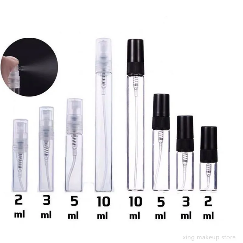 5PCS 10PCS 2ML 3ML 5ML 10ML Clear Mini Perfume Glass Bottle Empty Cosmetics Bottle Sample Test Tube Thin Glass Vials Wholesale 2