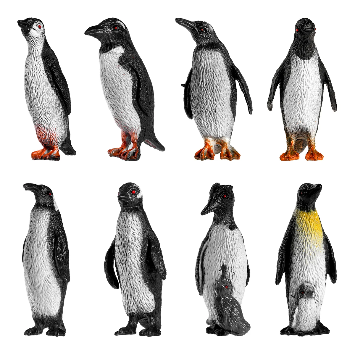 

8PCS Miniature Figurines Creative Penguins Figure Ocean Figure Model Preschool Kids