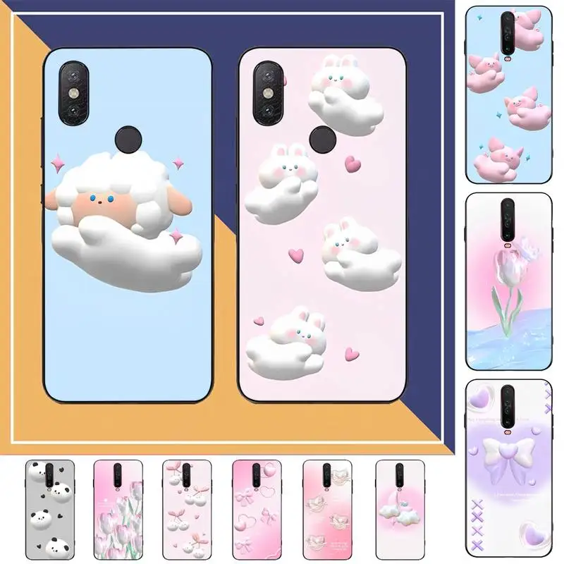 

3D Modeling cute animal flowers Phone Case for Redmi Note 8 7 9 4 6 pro max T X 5A 3 10 lite pro