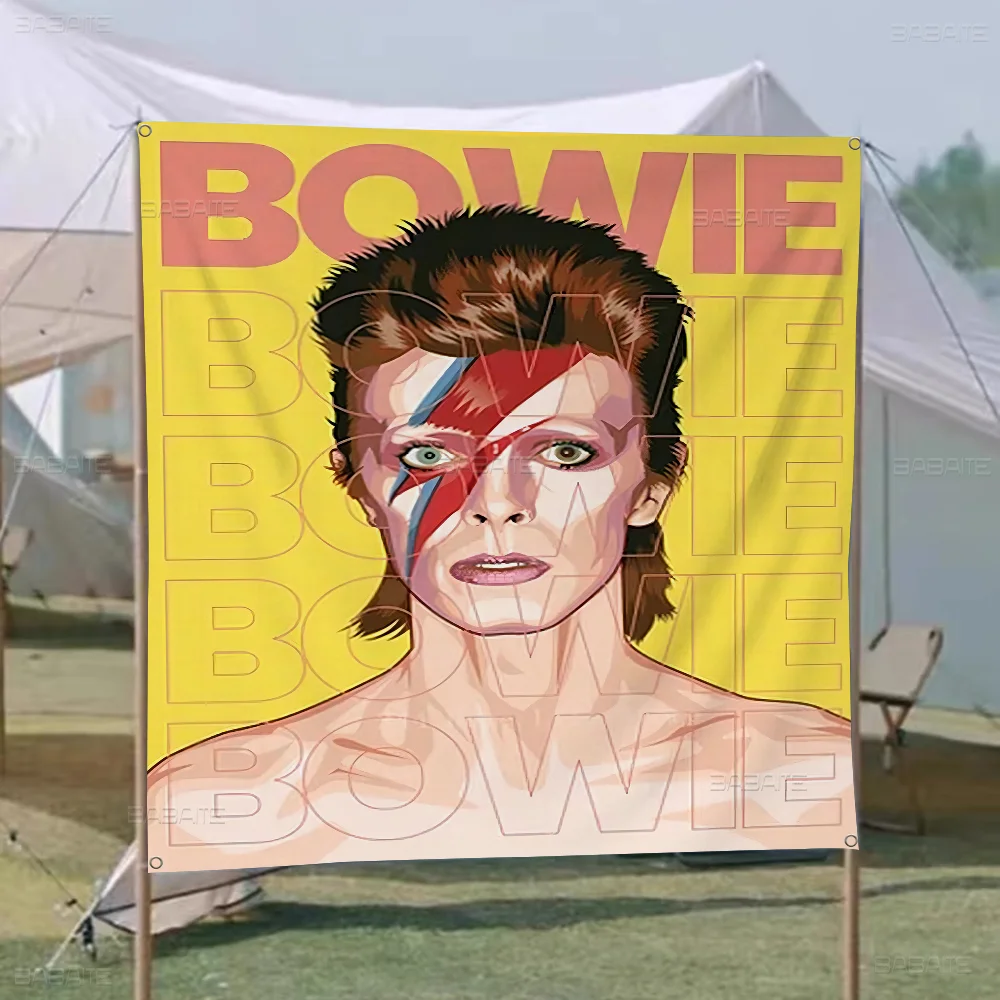 British Rock Singer D-David_B-Bowie Colorful Flag Wall Hanging Bohemian Banner Mandala Indoor Art Decor