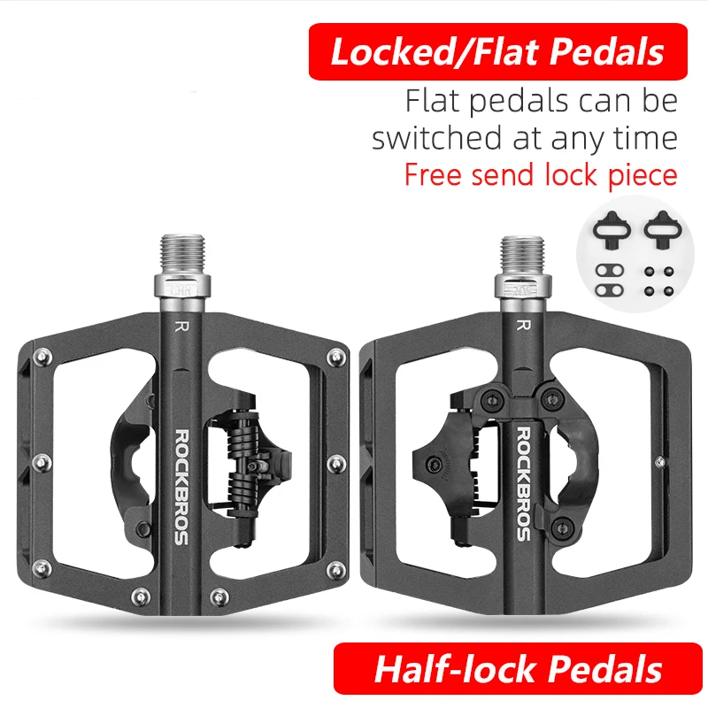 Enlarge Bicycle Pedal Non-Slip MTB Bike Pedals Aluminum Alloy Flat Platform Applicable SPD Waterproof Cycling Accessories