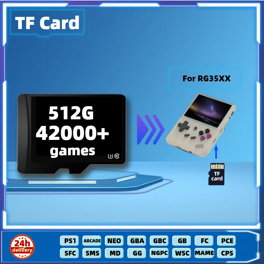 

TF Card For Anbernic RG35xx All Emulator Pre-install Retro Game PS1 512G 256G portable Console Handheld Classic Memory Console