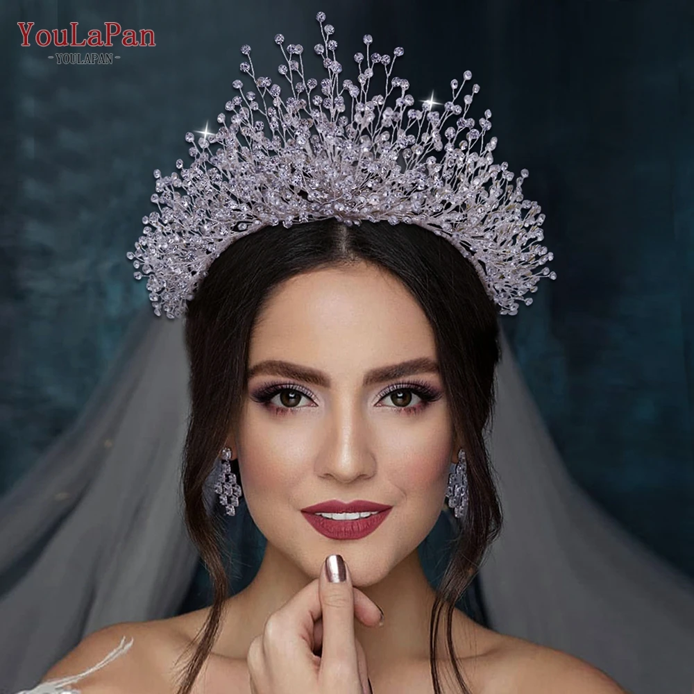 

YouLaPan HP193P Роскошная свадебная корона и Тиара Свадебная повязка на голову для невесты аксессуары для волос Стразы головные уборы Королевская корона