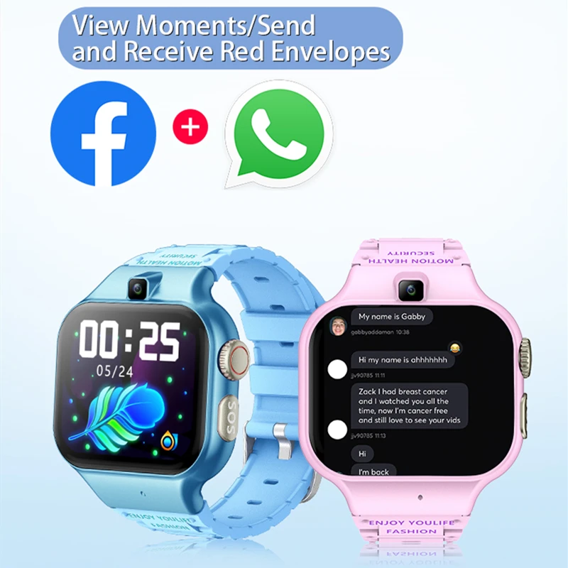 Детские Смарт-часы 2 + 32 ГБ GPS Wi-Fi Bluetooth