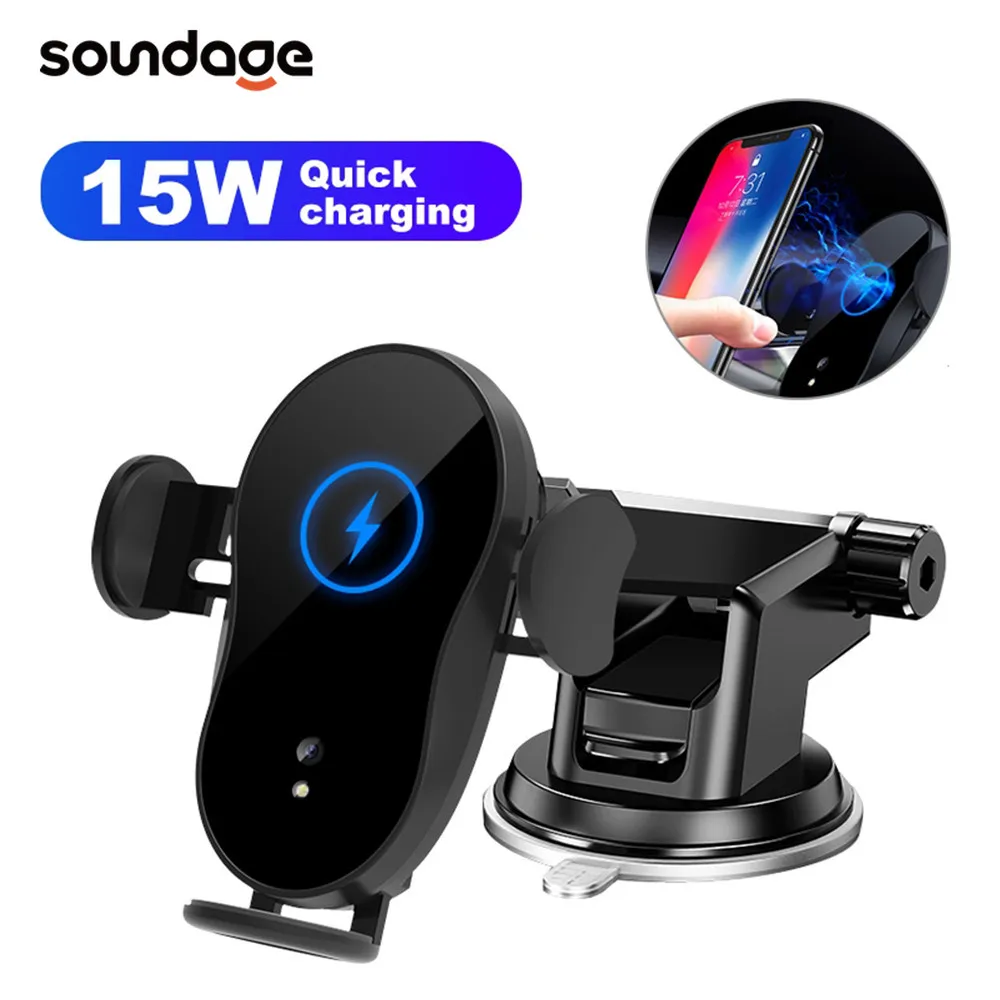 

15W Car Qi Wireless Charger Automatic Clamping For IPhone 12 XR 11Pro XS For Samsung S10 S9 Note10 8 Air Vent Mount Phone Holder