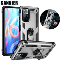 shockproof phone case for redmi note 11t 11 pro 10 9 pro max 10s ring bracket armor cover for redmi note 9s 9t 8t 8pro 8 7 7pro
