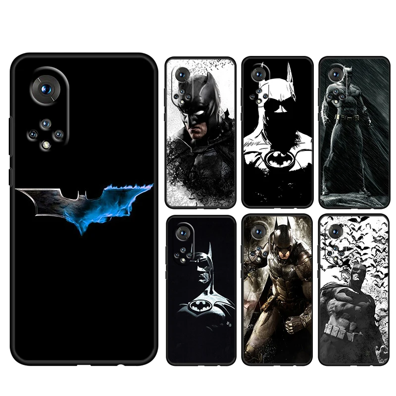 

B-batmans Superhero For Honor 60 50 30 20 20 10 9 9X 9A 9C X8 8A Pro Plus Lite 4G 5G Soft Silicone Black Phone Case