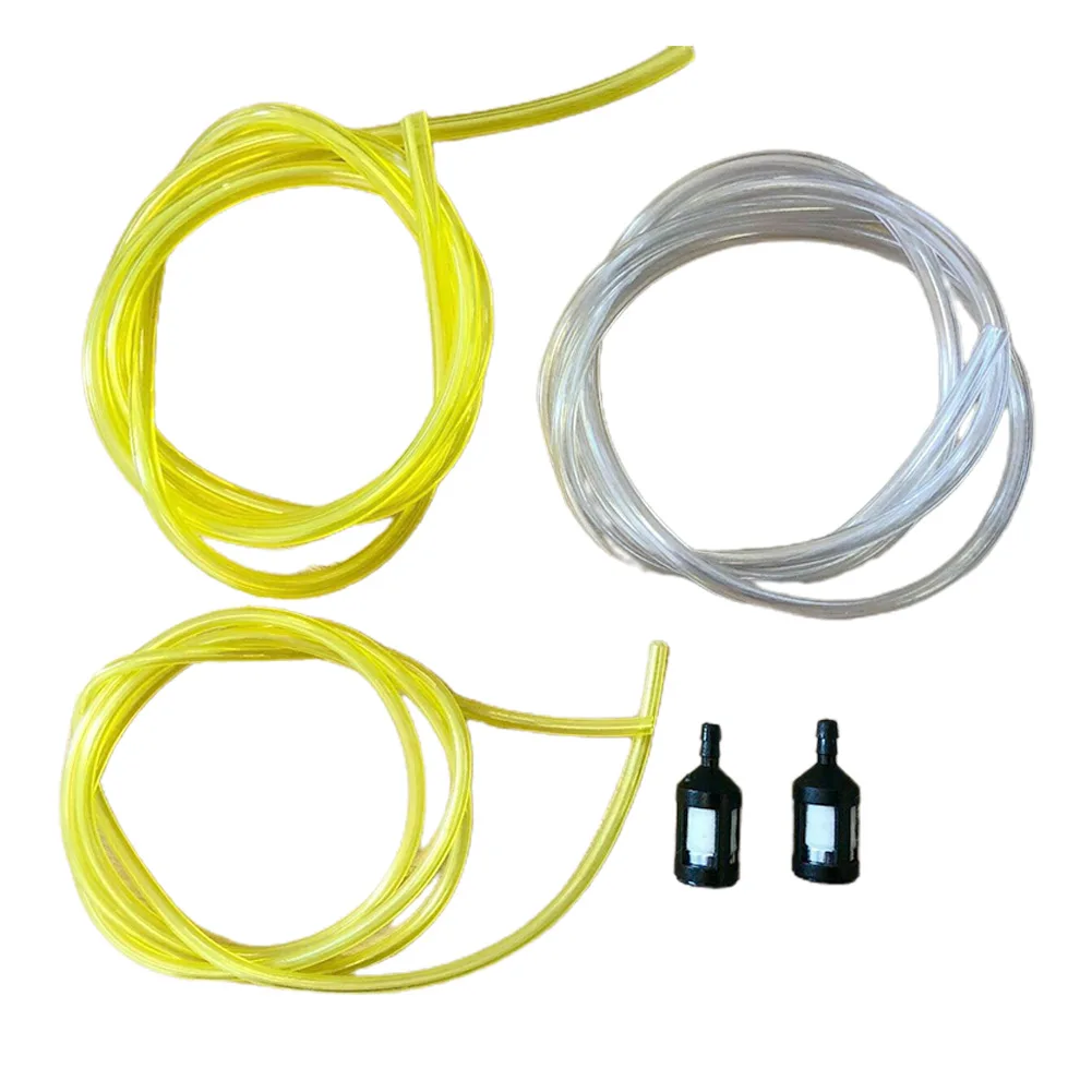

Fuel Filter With Flexible Fuel Pipe Strimmer Chainsaw Fuel Line Filter Kit Replacement Petrol Fuel Tube String Trimmer Parts