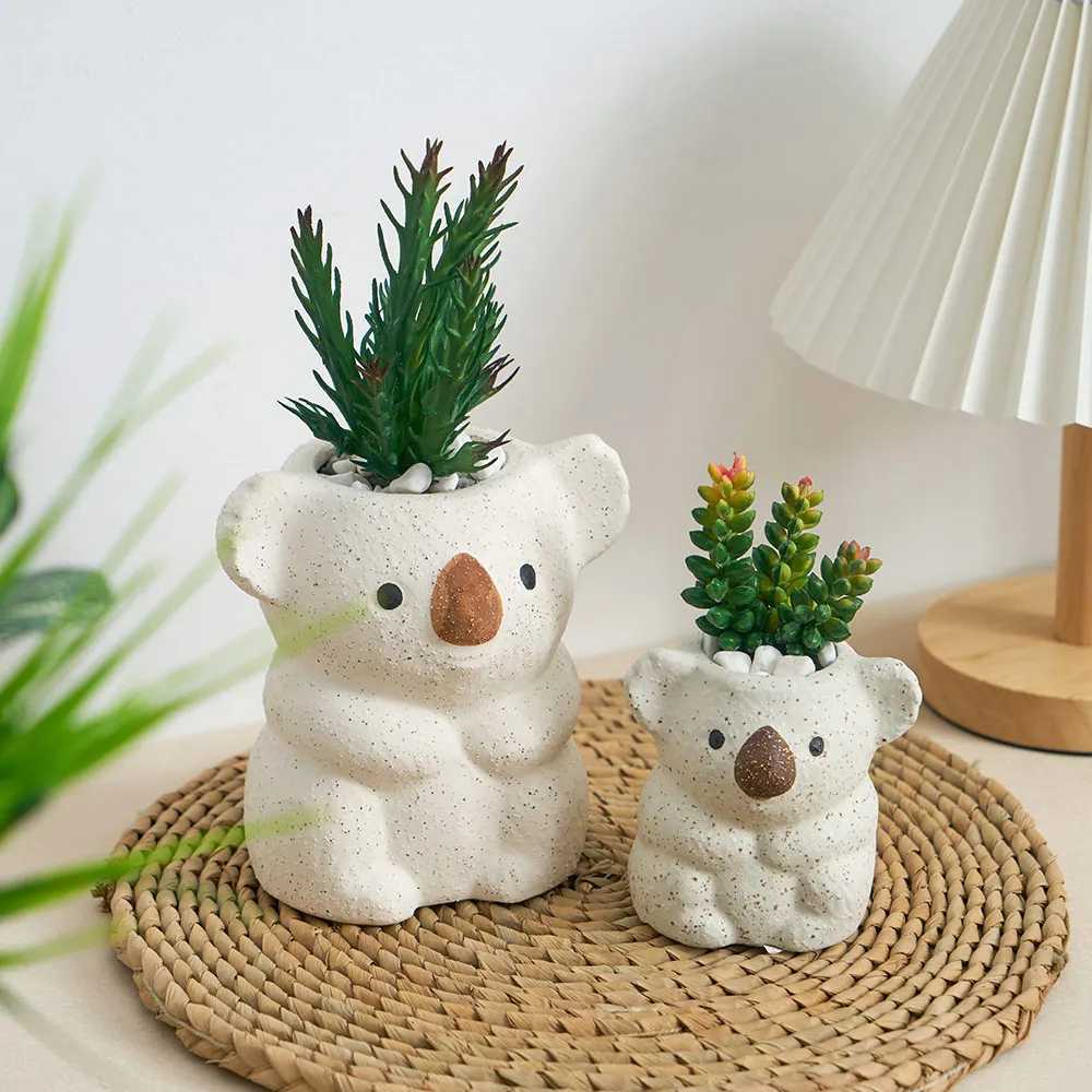 

Креативный горшок для растений с рисунком животных