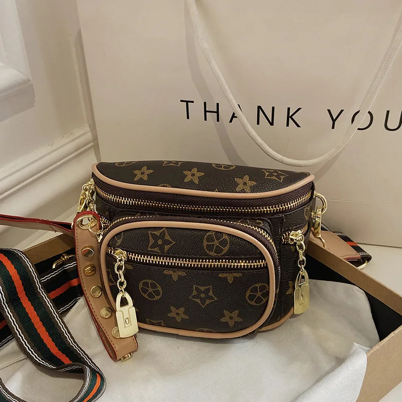 

Высококачественная модная нагрудная сумка из искусственной кожи, сумка через плечо, винтажная женская сумка, сумка на плечо с цепочкой, 2022, ...