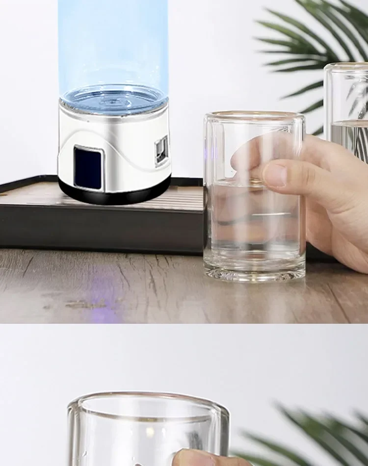 Новый дизайн портативный ионизатор водородной воды генератор бутылка стекло с