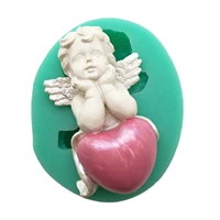 angel shaped silicone mold little angel silicone fondant molds diy candle mold for making fondant cake chocolate crystal jewelry