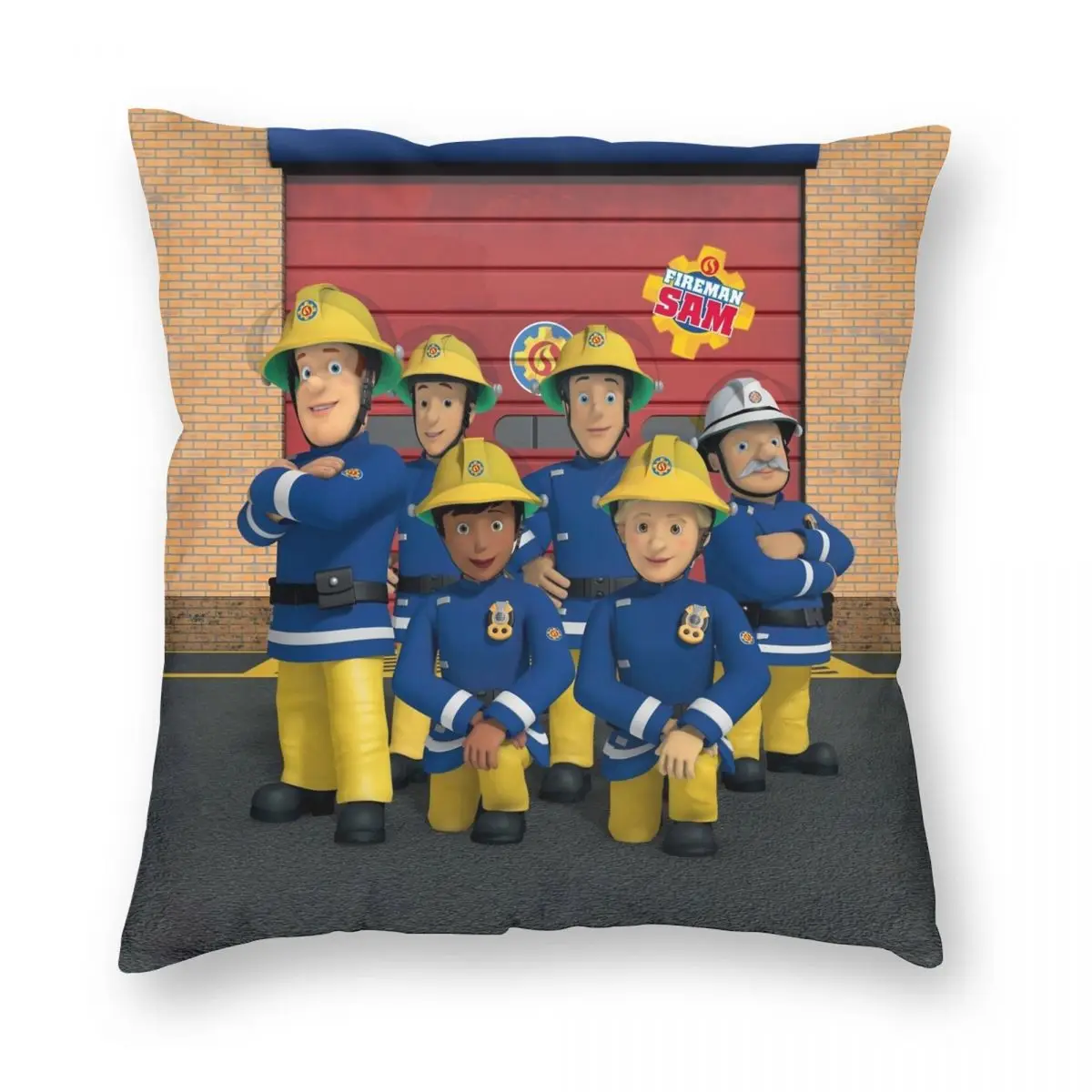 Квадратный чехол Fireman Sam для подушки полиэстеровый льняной бархатный