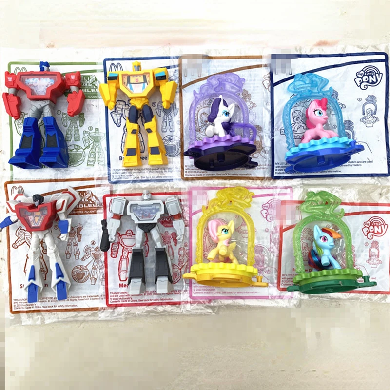 

McDonalad Little Doll Pony Rain Bolw Dashe Rarity Figure Fluttershay Revolve Ornaments Accessories Children Interesting Toy