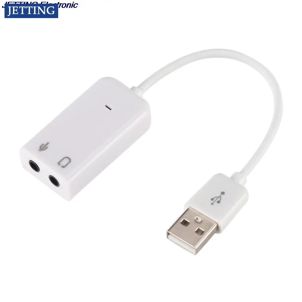 

18.5cm USB 2.0 Virtual 7.1 Channel External USB Audio Sound Card Adapter Sound Cards For Laptop PC Mac With Cable