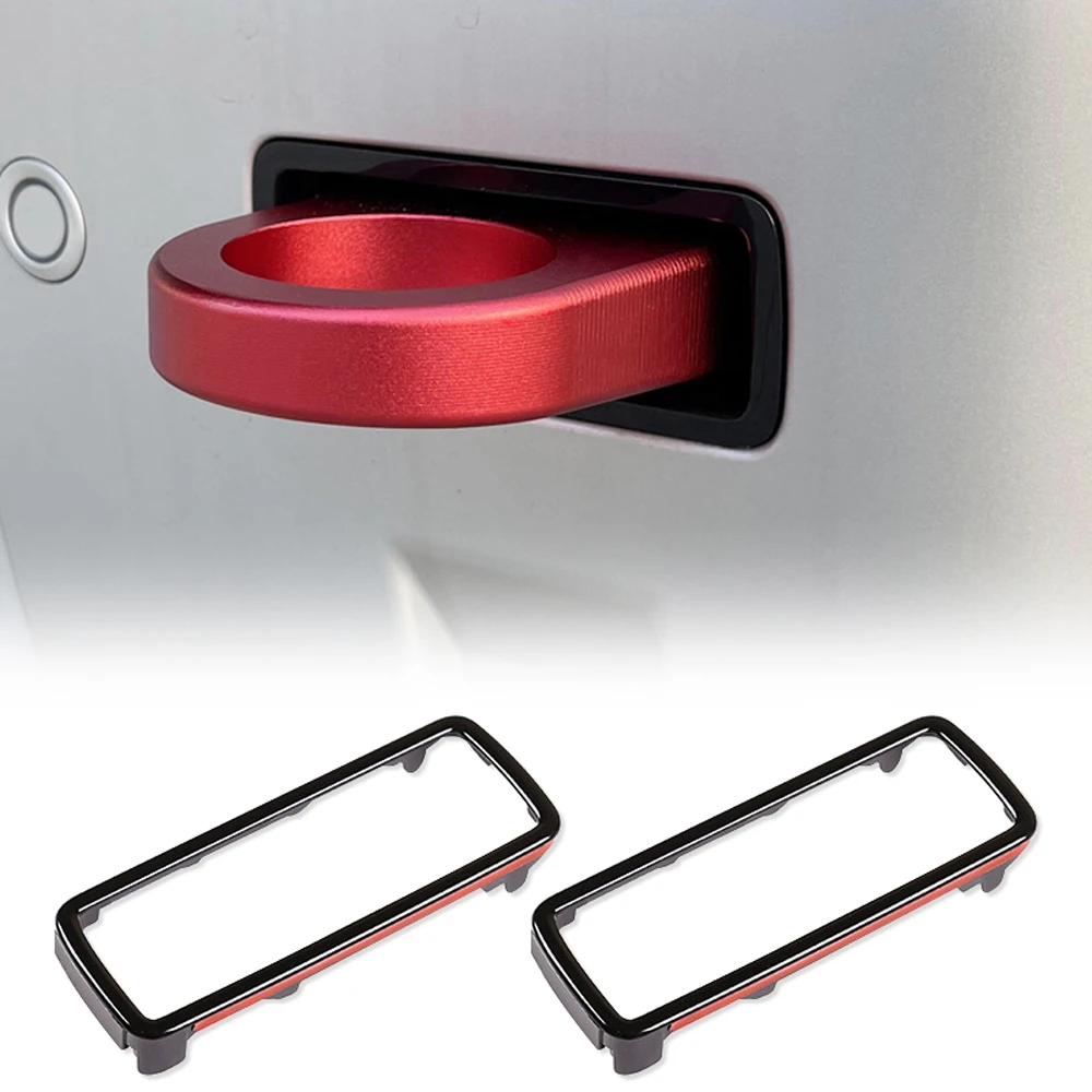 

For Land Rover Defender 90 110 130 2020 2021 2022 Car Trailer Hook Hole Frame Cover ABS Glossy Black Decoration Trim