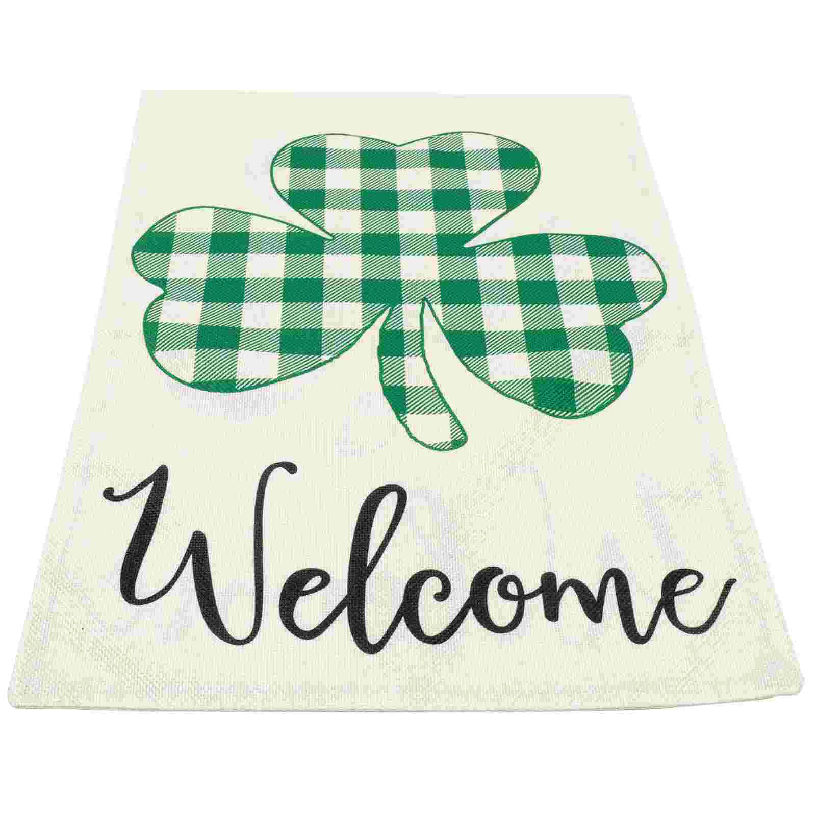 

Flag Garden Shamrock St Patrick Welcome S Flags Day Outdoor Farmhouse Holiday Lucky Sided Double Spring Banner Seasonal Yard