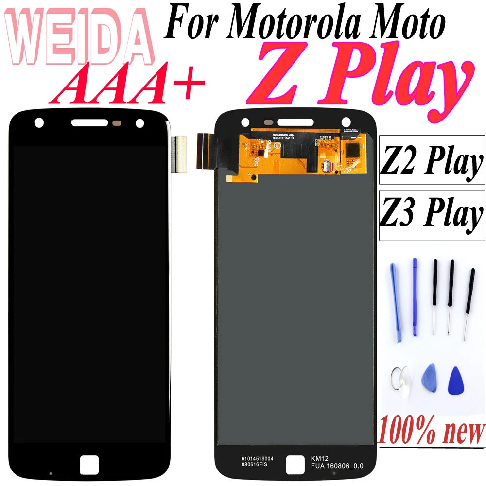 

100% протестированный ЖК-экран 5,5 дюйма для Moto ролевой Moto Z Play Z2 Play Z3 Play, дисплей для Moto Z Play, экран с дигитайзером в сборе