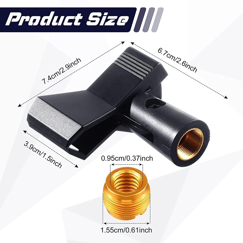 4 шт. клипса-держатель для микрофона с адаптерами |