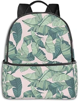 cute palm tree leaves multifunctional backpacks business and travel laptop backpacks 14 5x12x5 in