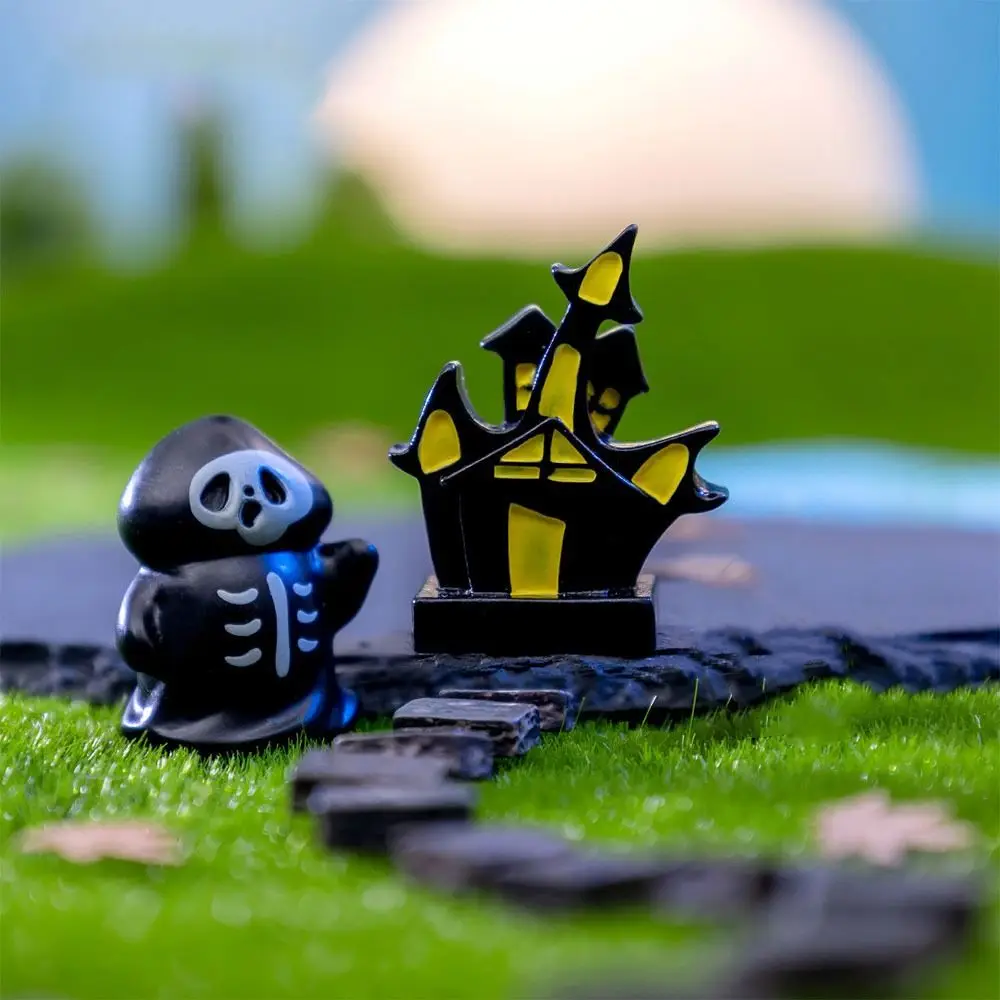 Многоцветная миниатюрная Статуэтка ведьмы полимерная настольная на Хэллоуин