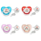 Роскошная детская соска-пустышка для детей 0-18 месяцев с надписью I Love PaPa, блестящая соска со стразами, детская Ортодонтическая пустышка-пустышка