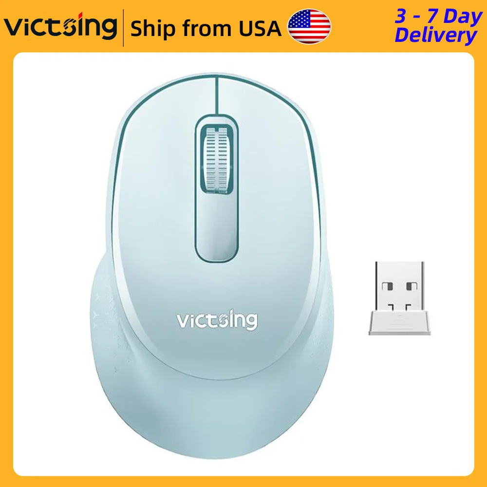 

VicTsing PC299 Mini Wireless Mouse Ergonomic 2.4G Silent Mouse with USB Receiver Portable Computer Mice Power Save for PC Tablet