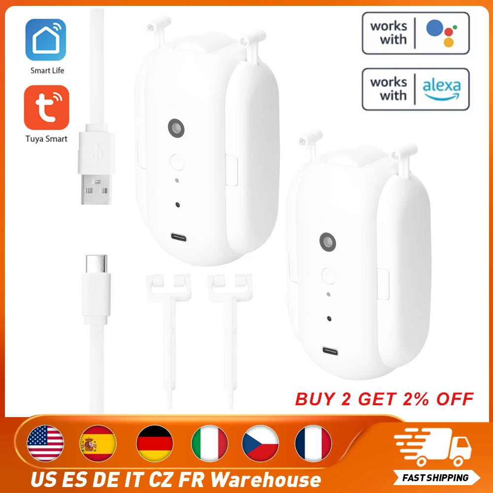 

Tuya Smart Curtain Motor BT Voice Control Swithbot Electric Curtain Robot APP Control Timer Setup for Alexa Google Home Motor