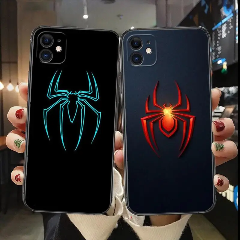 

spiderman iron Man Anime phone Case For IPhone 13 12 11 Pro Max Mini SE XR X XS Max 8Plus 7plus 6 6S New Shell Black phone Cas