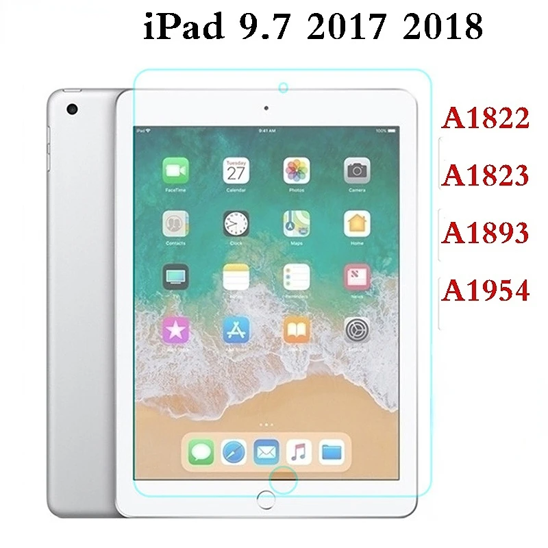 

Закаленное стекло для Apple iPad 9,7 2017 2018 A1822 A1823 A1893 A1954, полное покрытие экрана, Защитное стекло для iPad 5-го 6-го поколения