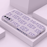 line bear rabbit phone case for vivo y20i y20 y20s y12s y30 y33s y12 y15 y17 y19 y21 y21s s1 pro y91 y91i y93 y95 silicone cover