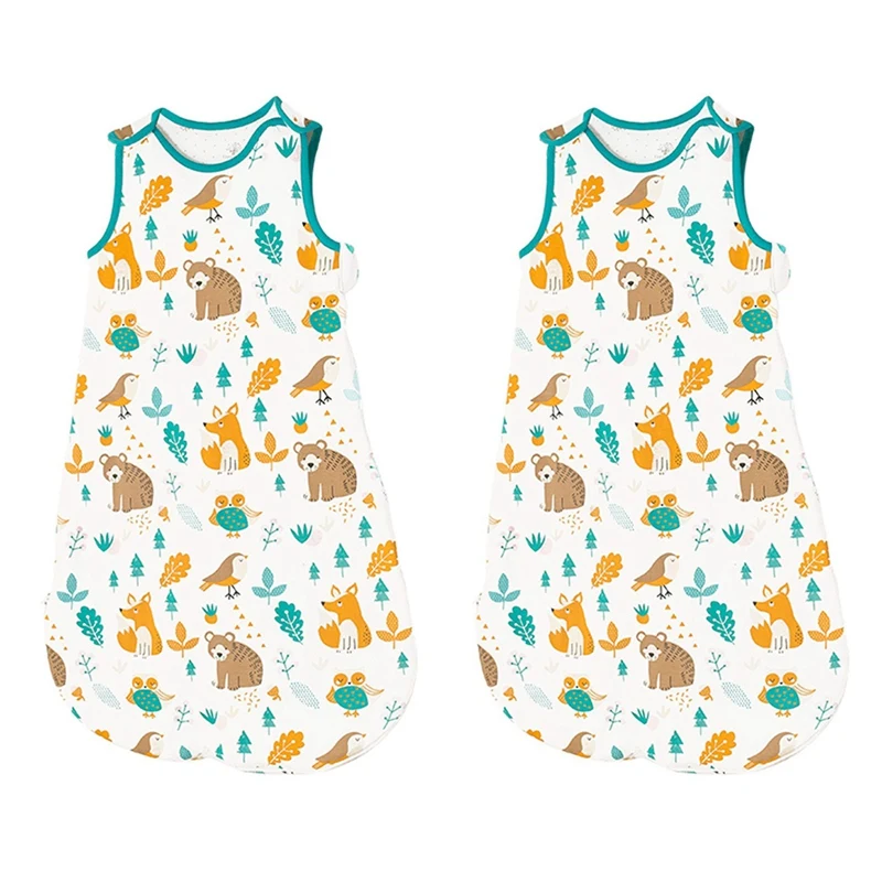 

2X Sleep Sack Baby Wearable Blanket With 2-Way Zipper,2.5 TOG Cotton Sleep Sack Unisex