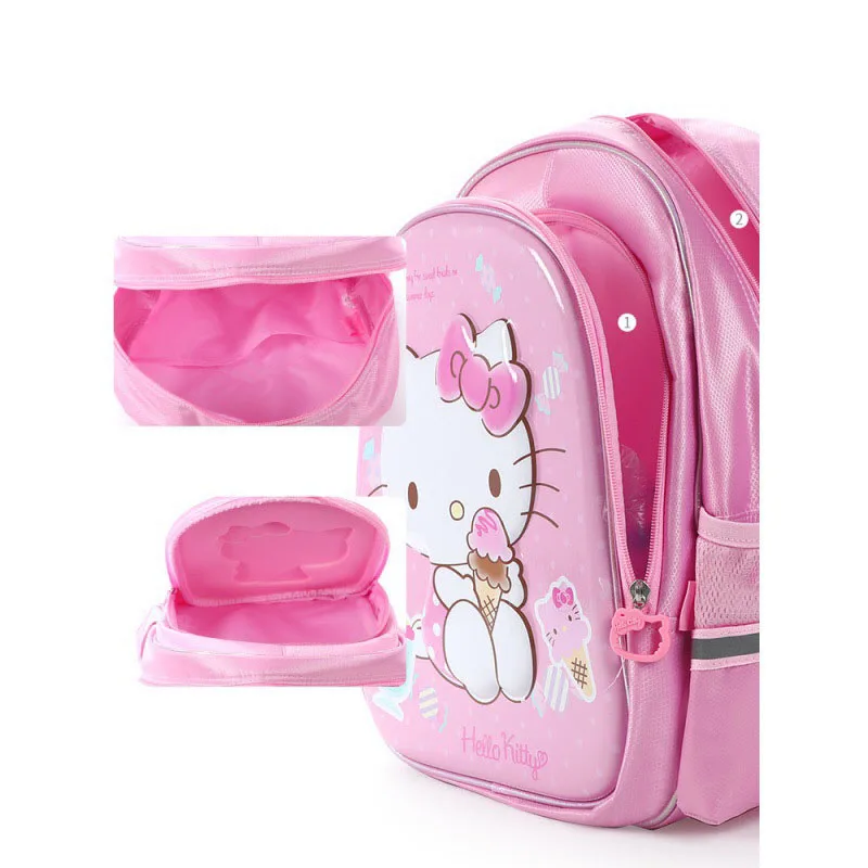 Hellokitty School Bag Girls' Backpack Cartoon Cute 1-3 Grade Lightweight Primary School Student Backpack Backpack Shipping Bags