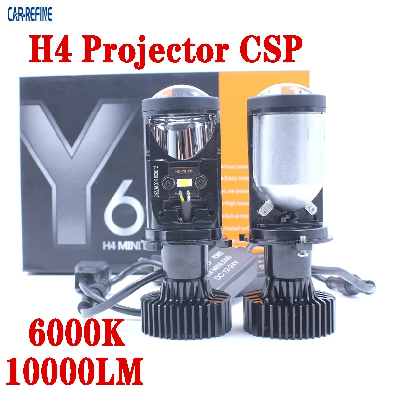 

10000 лм, 90 Вт, Y6 F40, H4, проектор для автомобильных фар, лампы головного света, проектор для линз головного света H4, мини-проектор для линз, LHD-проектор, 12 В