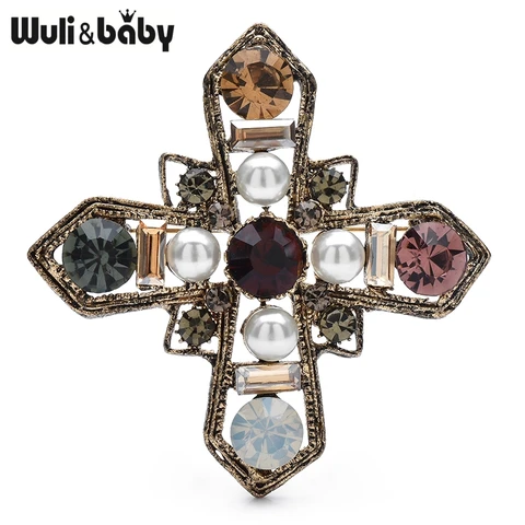 Броши Wuli&baby золотистого цвета