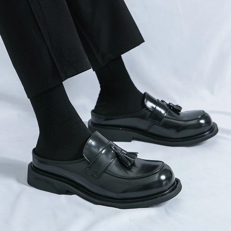 Новые мужские туфли Muller из искусственной кожи с кисточками и украшением на