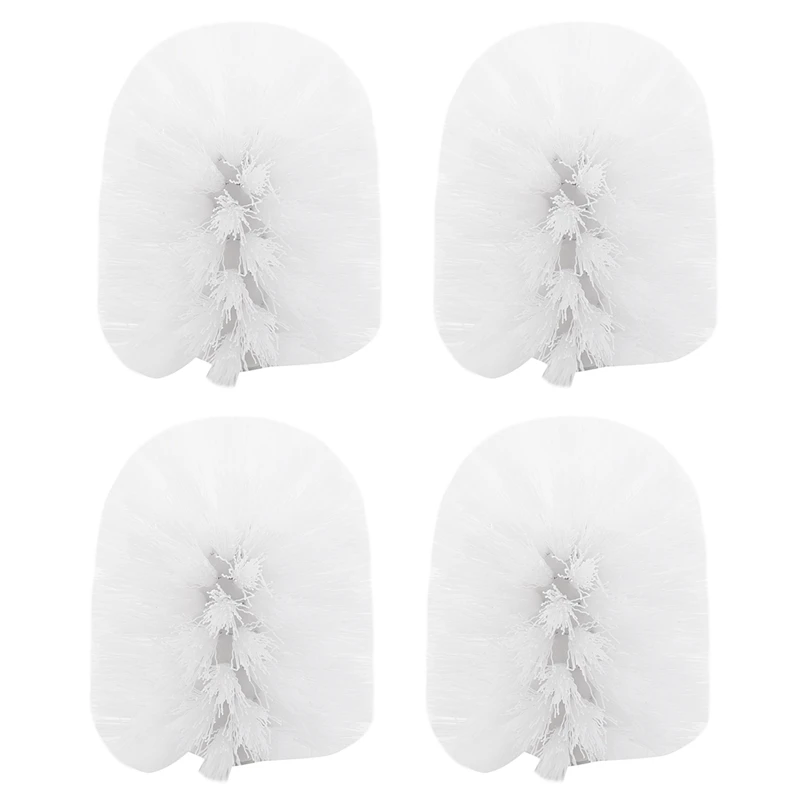 

Replacement Spare Bathroom Accessory Plain Plastic Toilet Cleaning Brushes Head Holders White (4X White Heads)