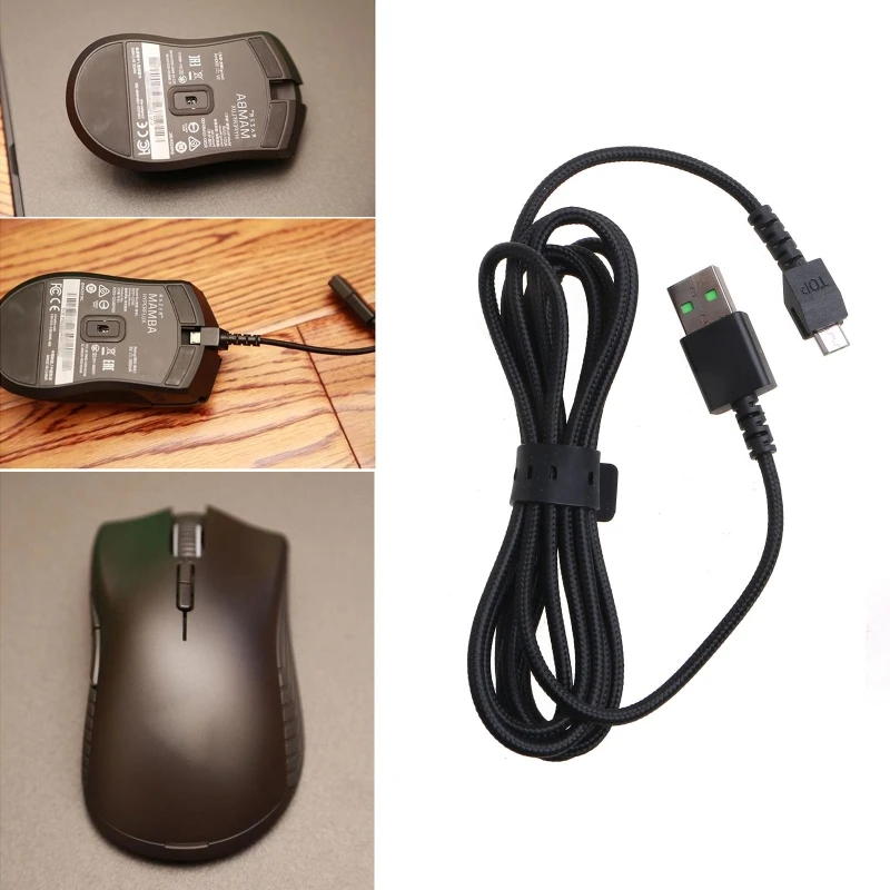 

Soft Durable Mouse Data Line Replacement for razer Mamba HyperFlux Mice 1.8Meter Dropship