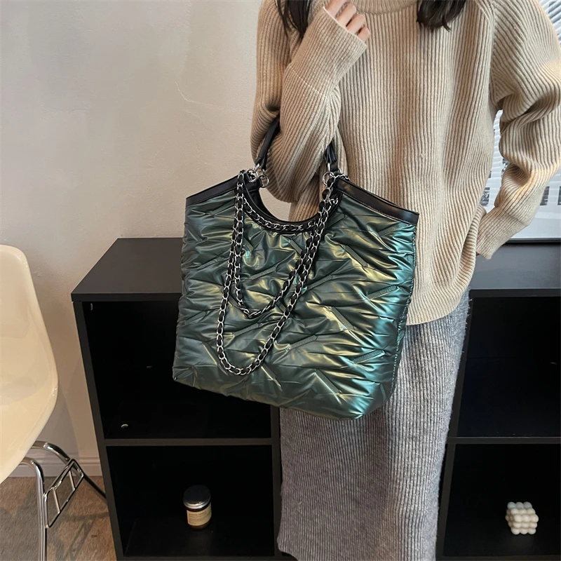 Luxury Handbags Leather Women Brand Designer Long Silver Chain Shoulder Bags Designer Bags Luxury Crossbody Bags For Women Purse