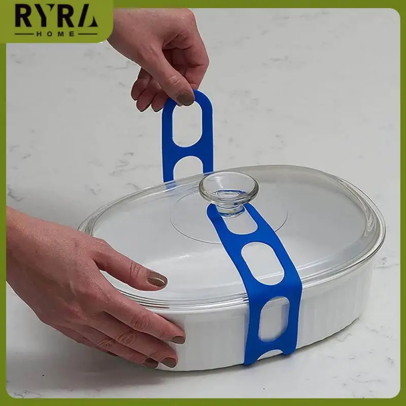 

2/4/5PCS 53cm Silicone Lunch Box Strap Reusable High Quality Lunch Box Lid Retaining Strap Convenient Universal Elastic Binding