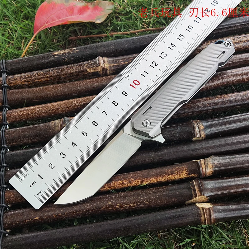 

Стальной складной нож Mack Walker RH535 m390, Карманный Походный клинок из титанового сплава с ручкой, для самообороны, спасательные, для прогулок и о...