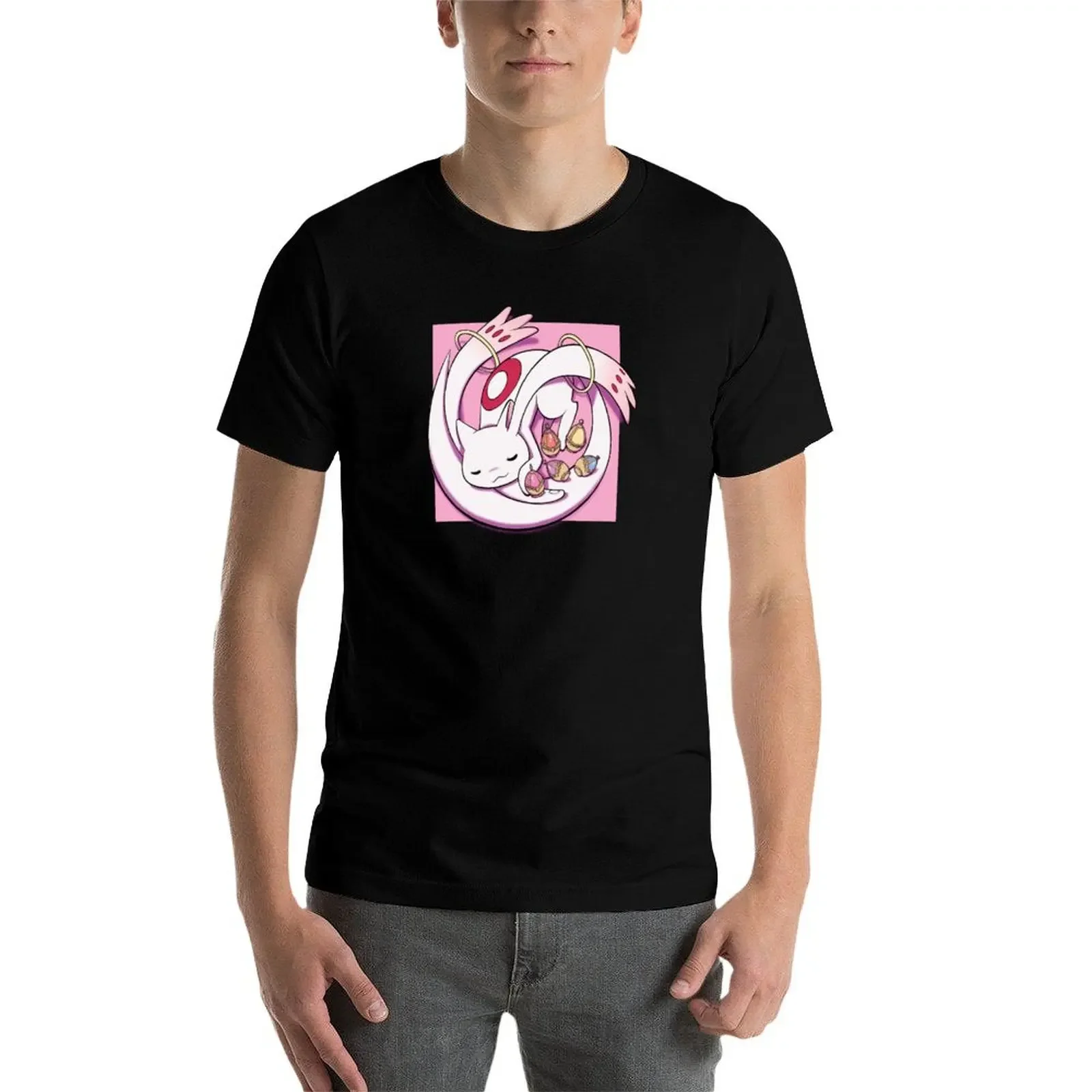 Футболка Sleepy Kyubey футболка с рисунком милая одежда роскошная мужская