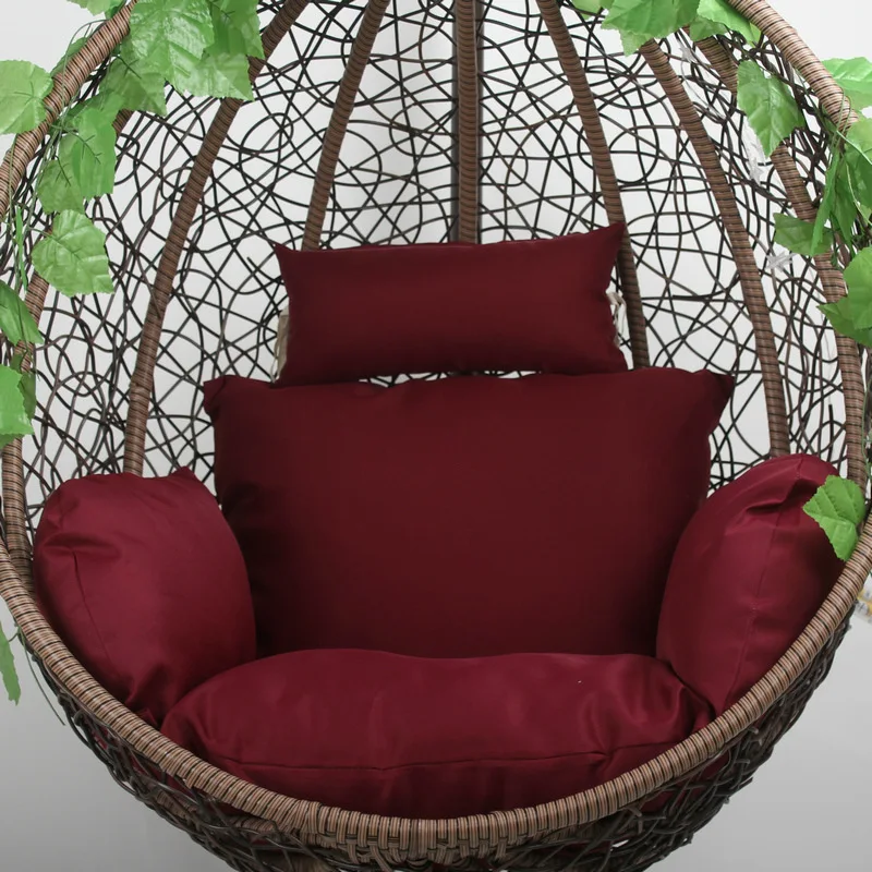 

[No Swing] Beach Lounge Chair Swing Cushion Egg Hammock Basket Backrest Pillow Patio Courtyard Garden Office