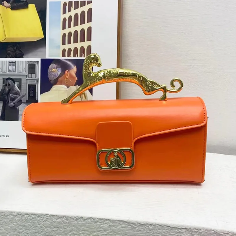 

Lanvi N Women Luxury Brand Design Leather Bag 2023 New Ladies Metal Buckle Simple Best Fashion Shoulder Bag Party Oblique Bag