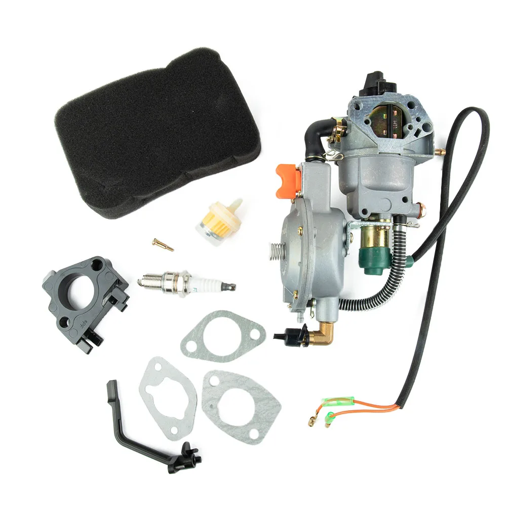 

Dual Fuel LPG NG Conversion Carburetor Kit For HonDa GX360 GX390 GX420 188F 190F 7500M 11HP Engine 4.5 KW To 10 KW Generators