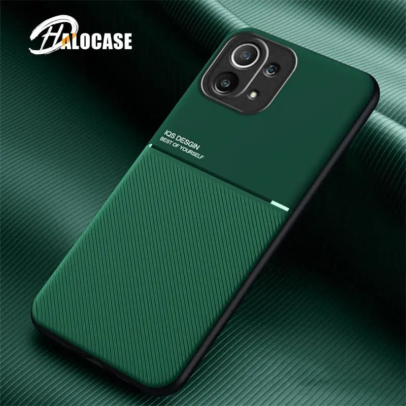 

Slim Matte Leather Armor Phone Case For Xiaomi Mi 11 Lite Mi11 Pro Luxury Magnetic Car Plate Soft Cover For Mi 11 Ultra Fundas