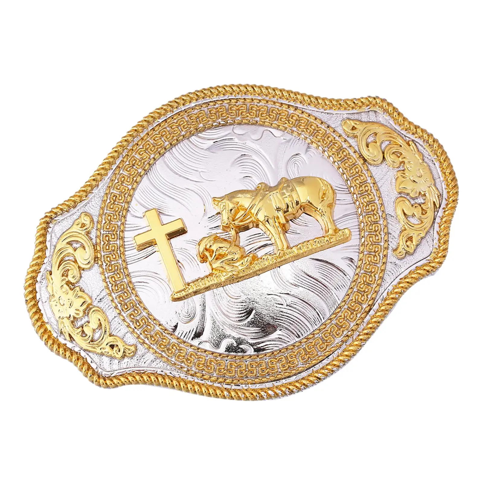 

Punk Western Cowboy Belt Buckle for 1.5" Belts Durable Alloy Accessories Engraved Pattern Belt Buckles for Women Men Party