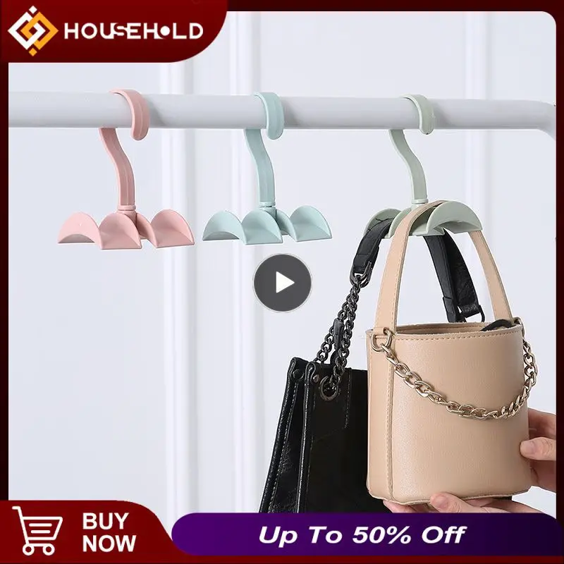 

Rotatable Wallet Hanger Strong Stickiness Durable Coat Hanger Clothes Hook Hook Up Beautiful And Practical Storage Hook 43g Abs