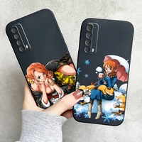 one piece anime phone case for huawei p smart z 2019 2021 p20 p20 lite pro p30 lite pro p40 p40 lite 5g liquid silicon