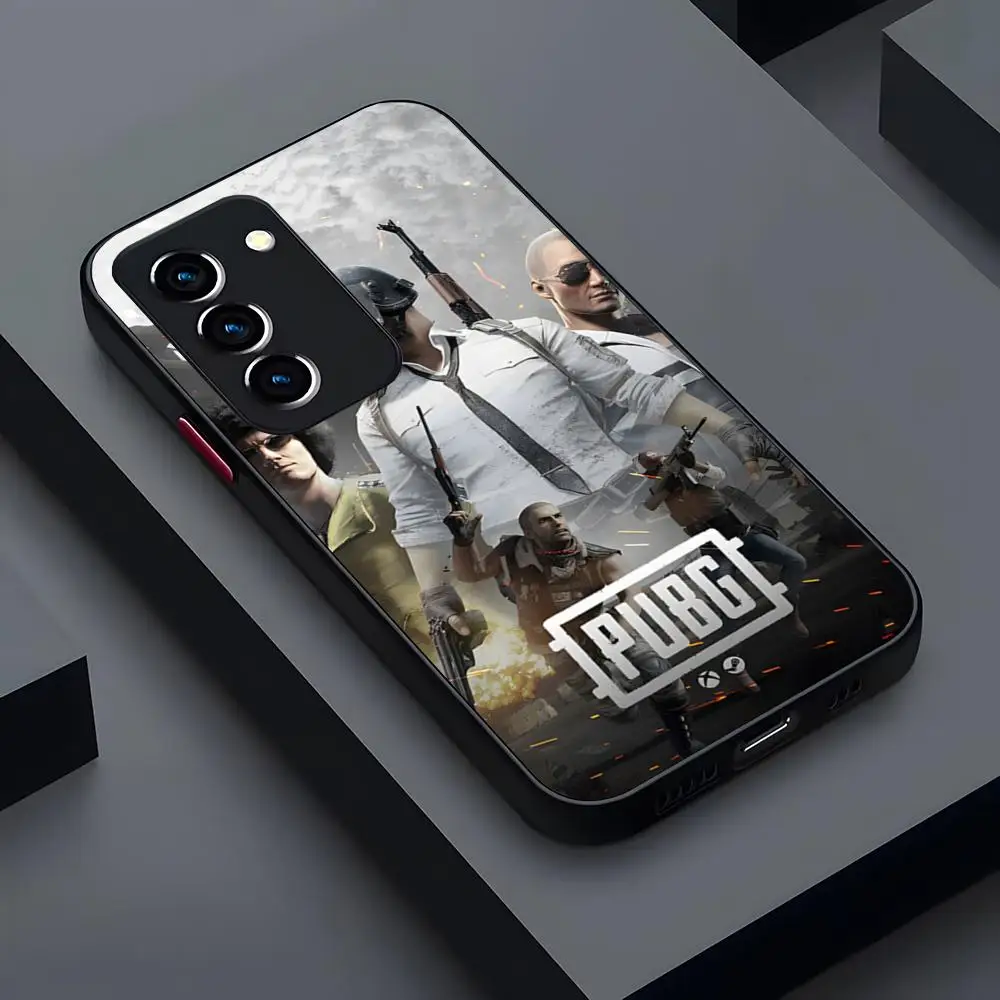 Чехол для телефона Shooting Game PUBG матовый прозрачный Samsung S21 S22 FE S23 S24 Plus S25 Ultra задняя